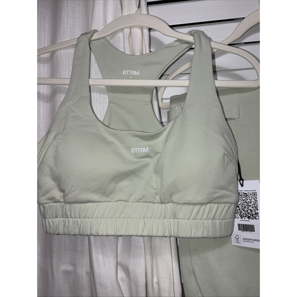 NWT BTTRM Better Me Med Fresh Mint Green SOLD OUT Drawstring Sweatpants & Bra - Picture 3 of 14